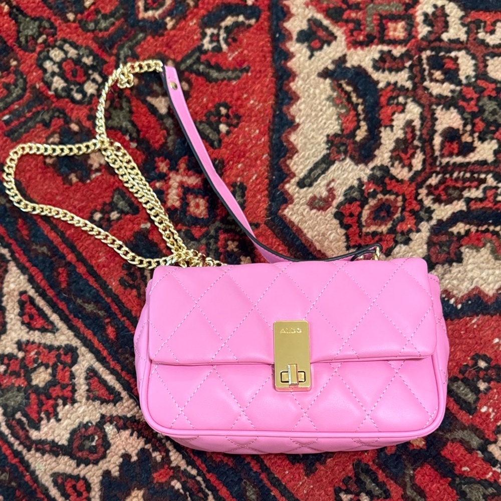 Pink Quilted Aldo Crossbody Bag